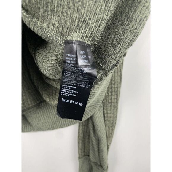 Free People We the Free Santa Clara Waffle Knit Thermal Shirt Size Medium Green - Picture 4 of 5